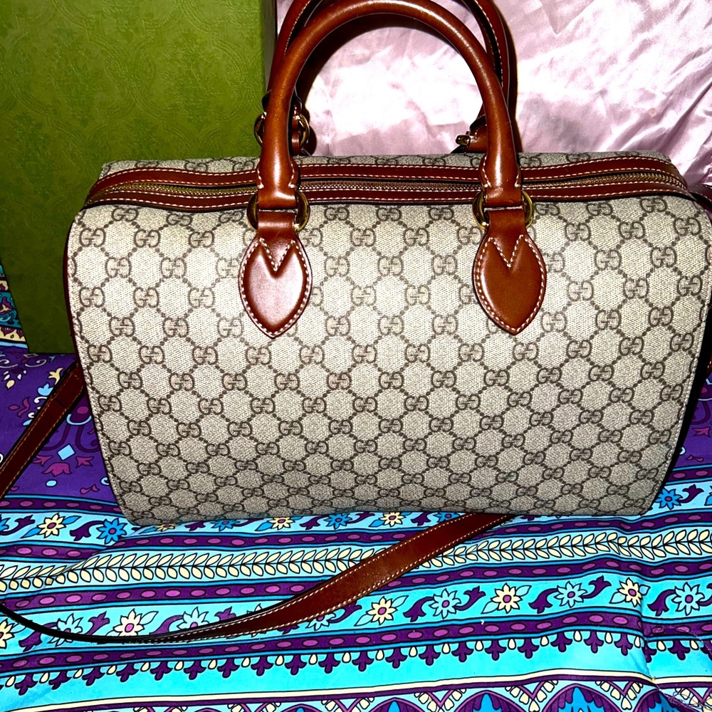 Gucci Medium GG Supreme Top Handle Bag🤎❤️‍🔥